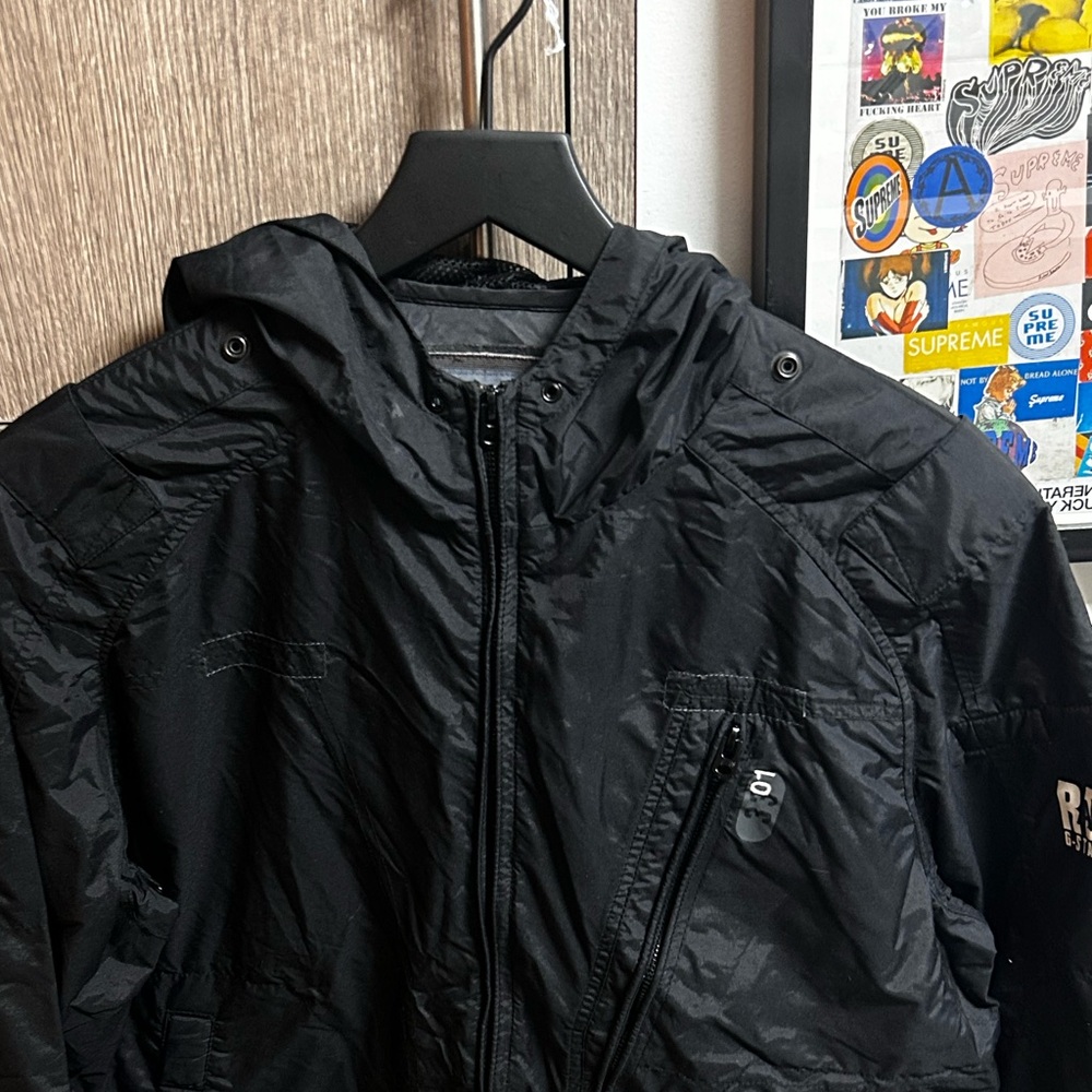 G-Star Black Hooded Jacket XL